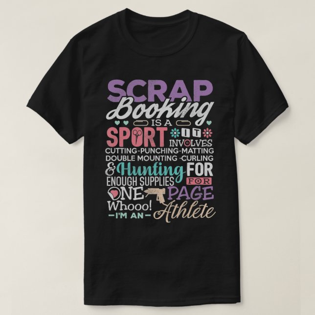 Camiseta Scrapbook Scrapreserve es un juego de arte diverti (Diseño del anverso)