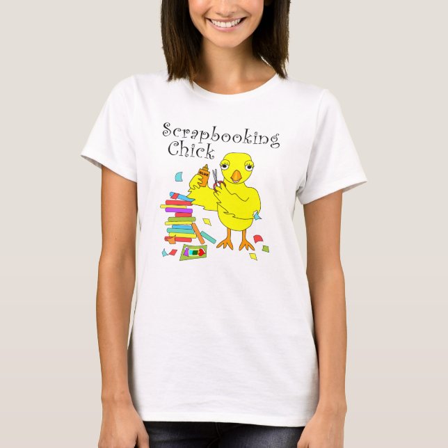 Camiseta Scrapbooking Chick Text (Anverso)