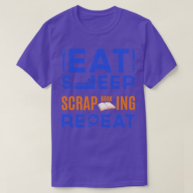 Camiseta Scrapbooking Comer Sleep Scrap Booking (Diseño del anverso)