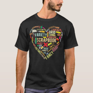 Camiseta Scrapbooking Heart Crafting Hobby