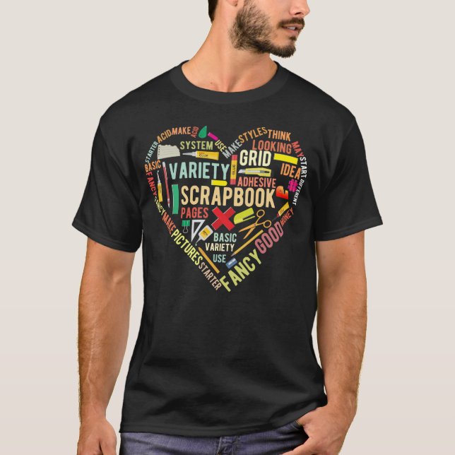 Camiseta Scrapbooking Heart Crafting Hobby (Anverso)