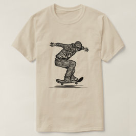 Camiseta Scratchboard Graphic Skateboard T-Shirt