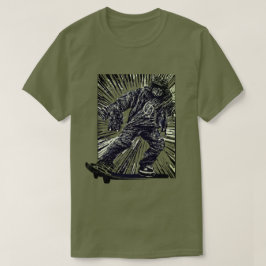 Camiseta Scratchboard Graphic Skateboard T-Shirt