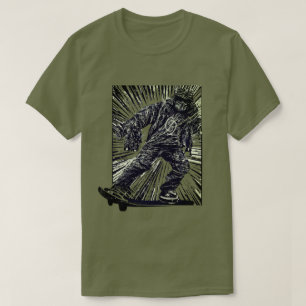 Camiseta Scratchboard Graphic Skateboard T-Shirt