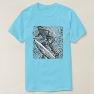 Camiseta Scratchboard Graphic Surfer
