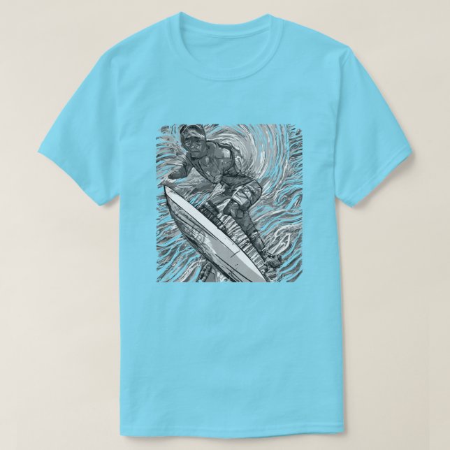 Camiseta Scratchboard Graphic Surfer (Diseño del anverso)