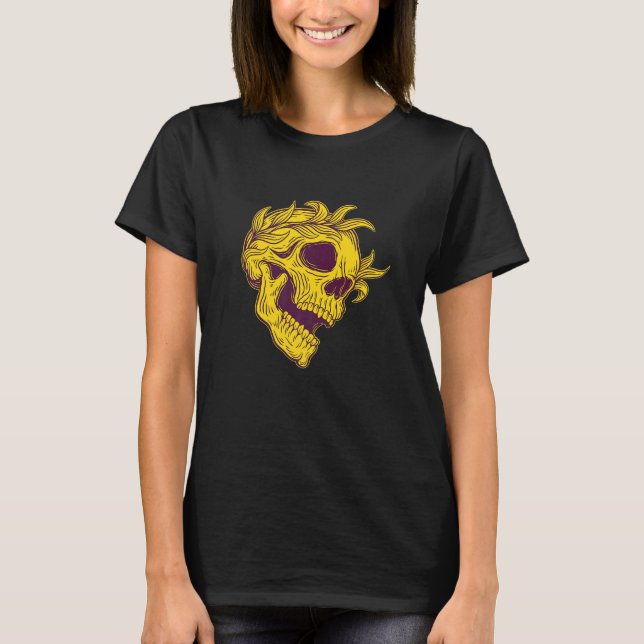 Camiseta Scream Skull Heads Grunge Punk Metalizado (Anverso)