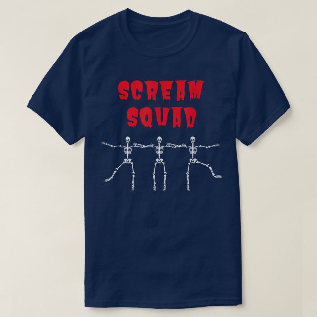 Camiseta Scream Squad Group Halloween Fun Group Costume 738 (Diseño del anverso)