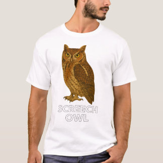 Camiseta Screech Owl T-Shirt: Cute Bird of Prey Nature Tee