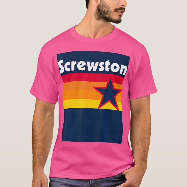 Camiseta Screwston Texas H-Town Houston Blue (Anverso)
