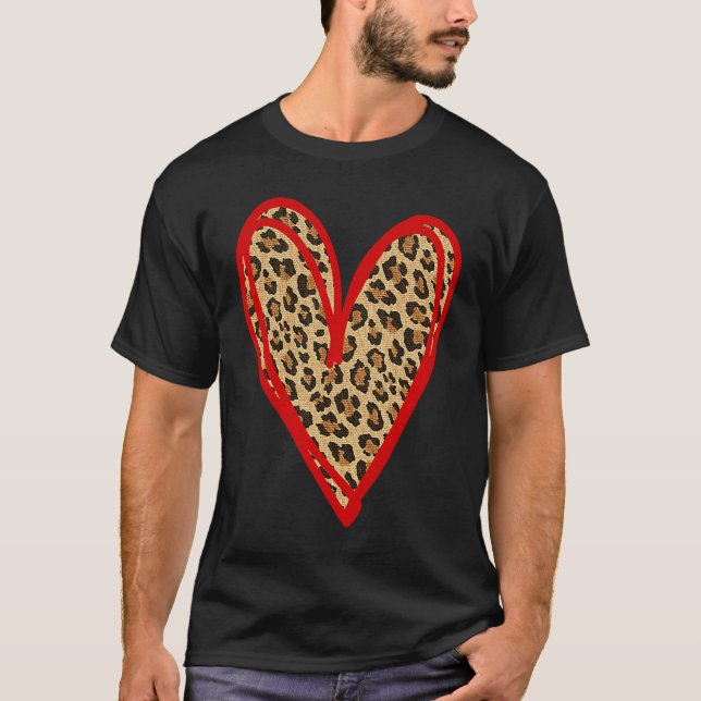 Camiseta Scribble Heart with Cheetah Pattern (Anverso)