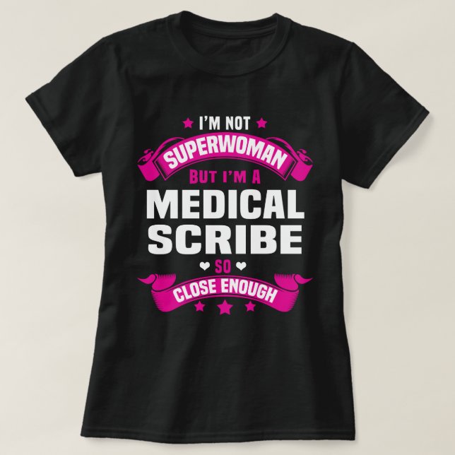 Camiseta Scribe médico (Diseño del anverso)