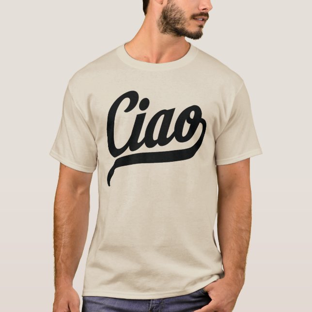 Camiseta Script de Ciao (negro) (Anverso)