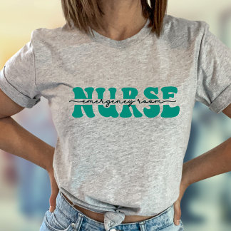 Camiseta Script de enfermería de sala de emergencias