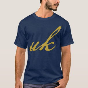 Camiseta Script de oro de la tipografía del Reino Unido