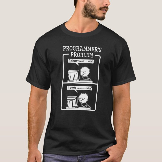 Camiseta Script de software de tecnología de problemas de P (Anverso)