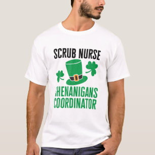 Camiseta Scrub Nurse St. Patricks Day Shenanigans Coordinat