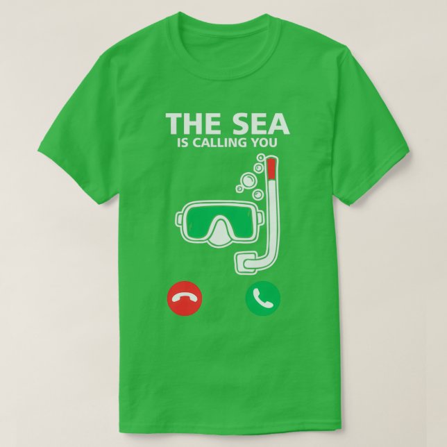 Camiseta Scuba Bucea El Mar Se Llama Diversión Funny (Diseño del anverso)