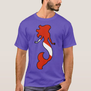 Camiseta Scuba Buceando Sirviente Buceando Bandera Abajo