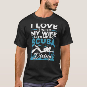 Camiseta Scuba Bucear Mi Esposa Deja Que Me Vaya De Buceo S