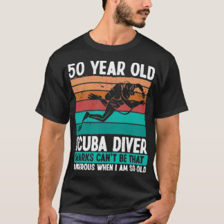 Camiseta Scuba Buceo 50.ª idea de cumpleaños para buzo