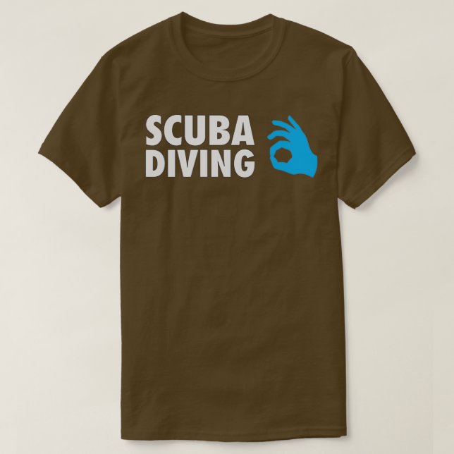 Camiseta Scuba Buceo Bien Rótulo (Diseño del anverso)