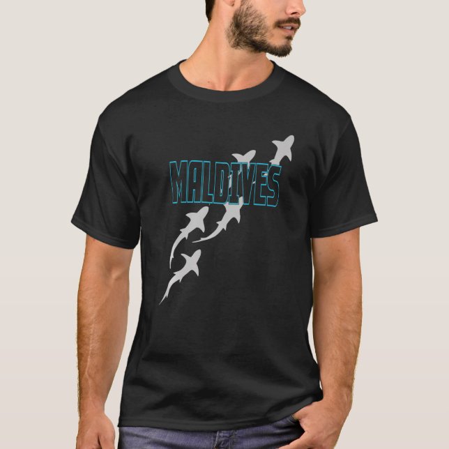 Camiseta Scuba de tiburones buceando en Maldivas buceando c (Anverso)