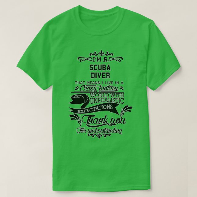 Camiseta Scuba Diver Birthday Christmas GiftPresent (Diseño del anverso)