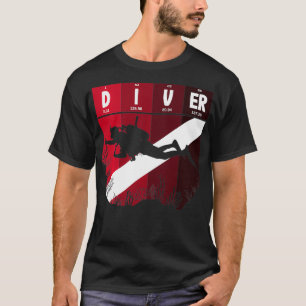 Camiseta Scuba Diver Elementos de mesa periódicos Scuba Buc