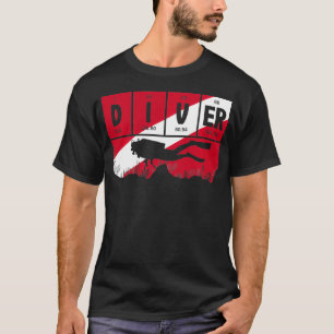 Camiseta Scuba Diver Elementos de mesa periódicos Scuba Buc