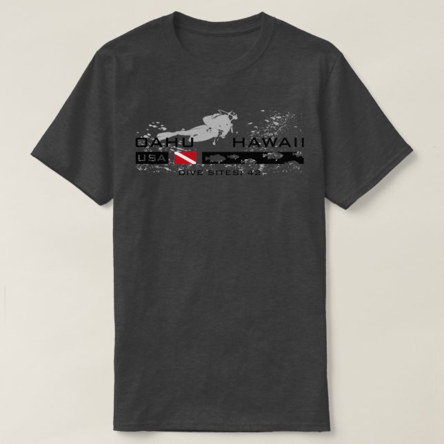 Camiseta Scuba Diver Oahu Hawaii (Diseño del anverso)