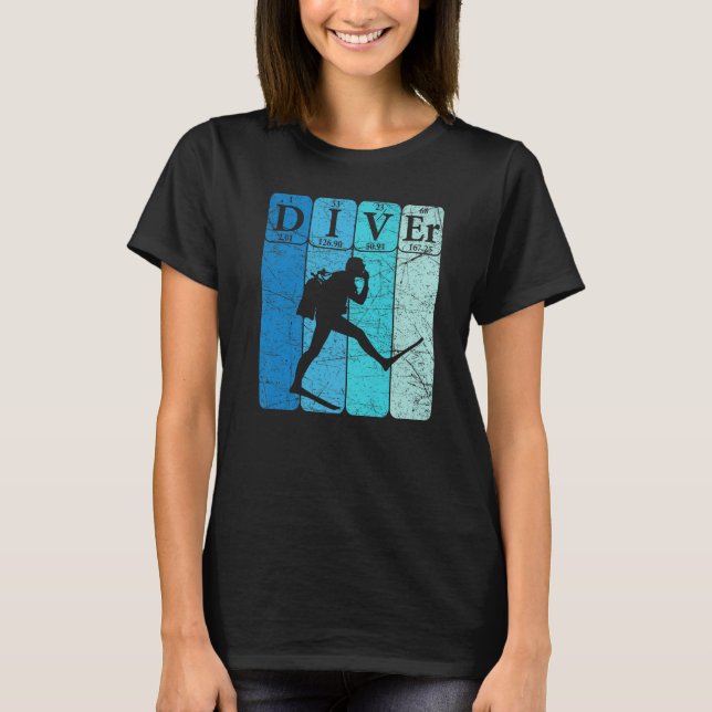 Camiseta Scuba Diver Periodic Table Elements Scuba Diving R (Anverso)