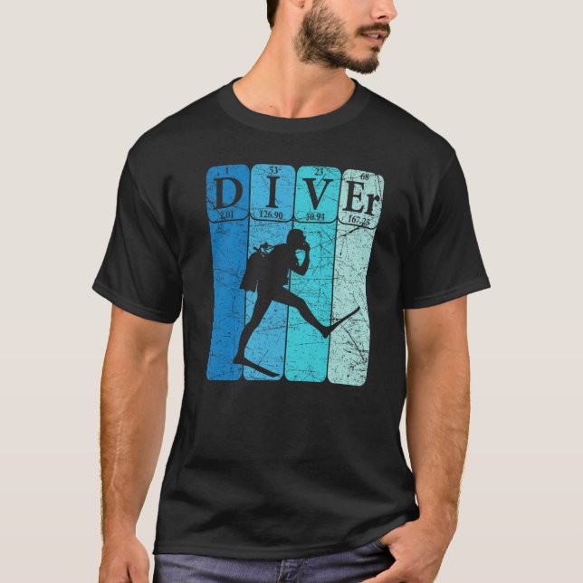 Camiseta Scuba Diver Periodic Table Elements Scuba Diving R (Anverso)