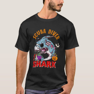 Camiseta Scuba Diver Shark Halloween El horror del tiburón