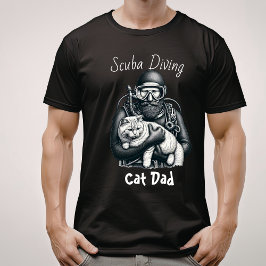 Camiseta Scuba Diving Cat Dad
