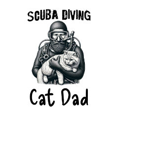 Camiseta Scuba Diving Cat Dad