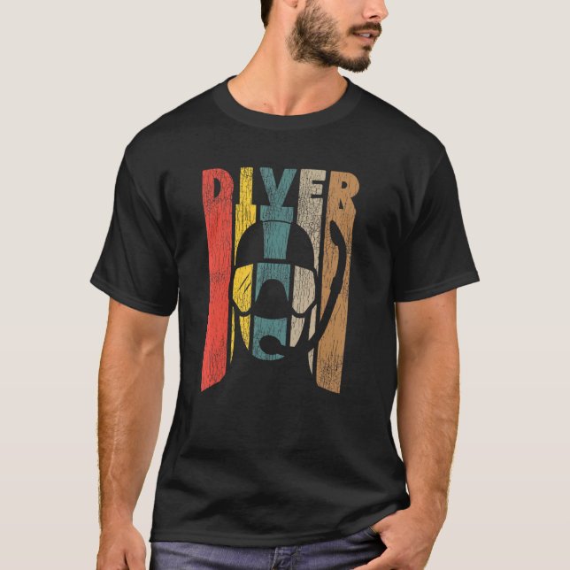 Camiseta Scuba Diving Diver Vintage Retro (Anverso)