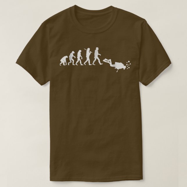 Camiseta Scuba Diving Evolution Freedive Dive Ocean (Diseño del anverso)