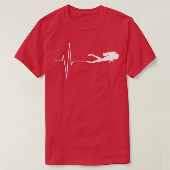 Camiseta Scuba Diving Heartbeat 2 (Diseño del anverso)