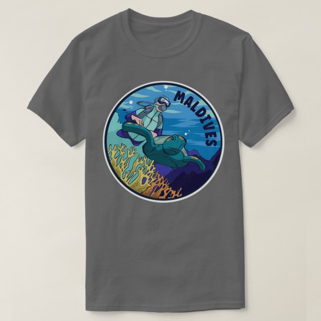 Camiseta Scuba Diving In Maldives (Diseño del anverso)
