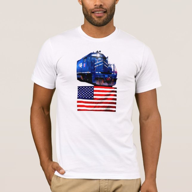 Camiseta SD-40 que hace juego la bandera de los E.E.U.U. (Anverso)