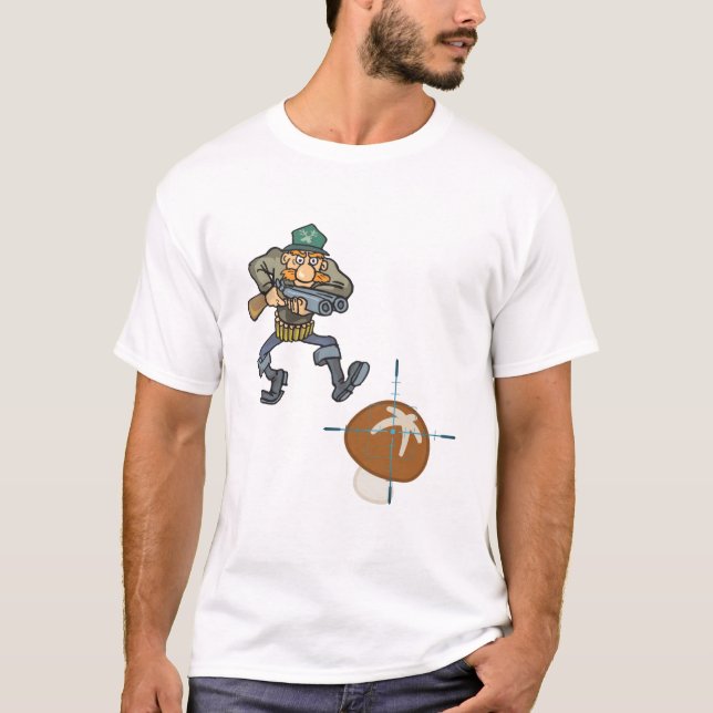 Camiseta Se acerca el cazador de hongos (Anverso)