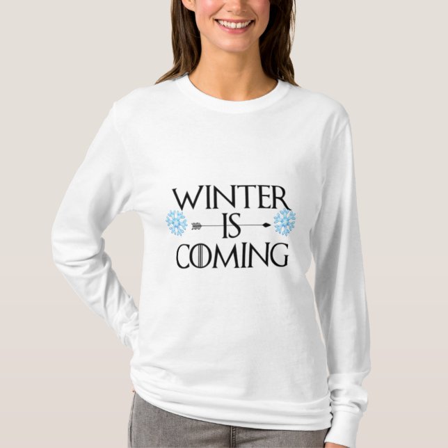 Camiseta se acerca el invierno (Anverso)