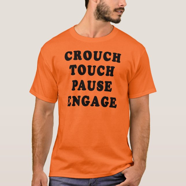 Camiseta Se agacha la pausa del tacto engancha (Anverso)