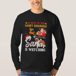 Camiseta Sé Agradable Con El Perro Santa De San Bernardo Vi