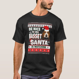 Camiseta Sé Agradable Con Mi Perro Sancho Que Está Viendo.