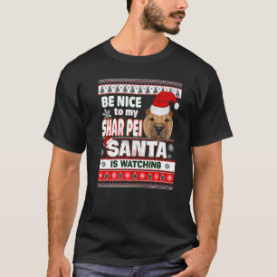 Camiseta Sé Agradable Conociendo A Navidades Perros De Sant