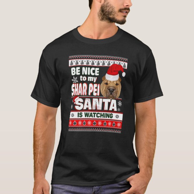 Camiseta Sé Agradable Conociendo A Navidades Perros De Sant (Anverso)