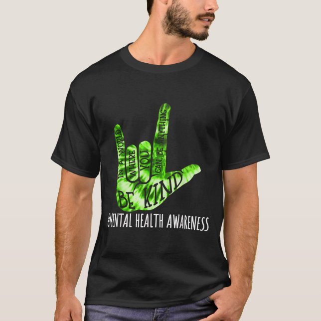 Camiseta Sé Amable Als Amor Señal de Mano Conciencia de la  (Anverso)