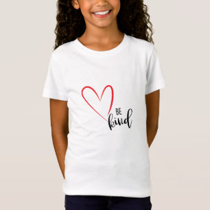 Camiseta Sé amable, amabilidad, amor, corazón rojo, camiset